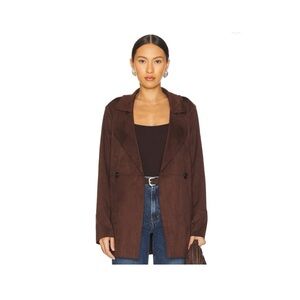 Lovers + Friends Dark Brown Trench Coat